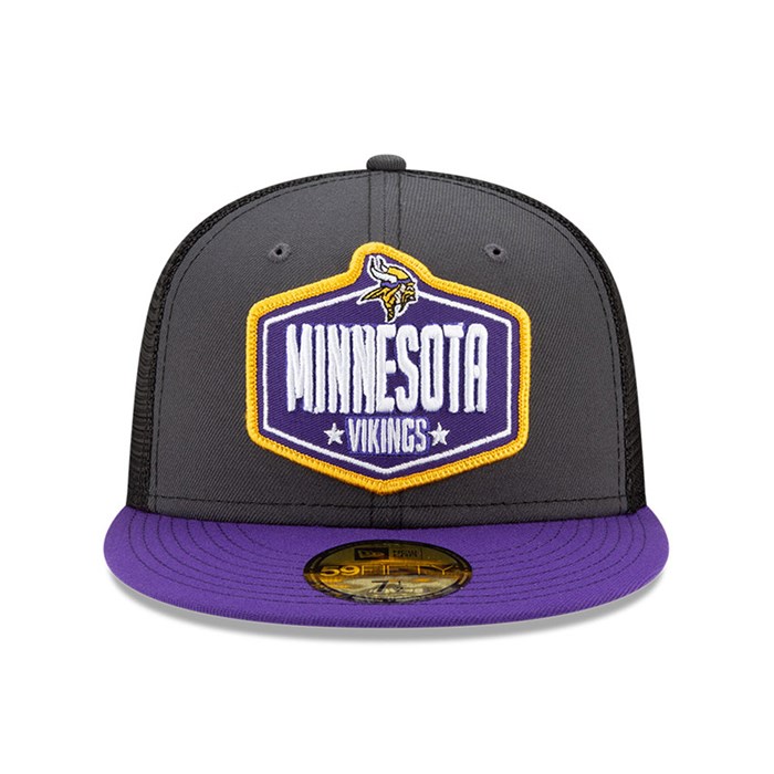 Minnesota Vikings NFL Draft 59FIFTY Lippis Harmaat - New Era Lippikset Tukkukauppa FI-140736